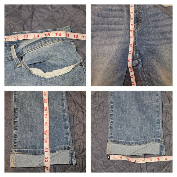 Levi Strauss Signature Capri Jeans Women's Size 16 Blue Denim - Picture 7 of 7